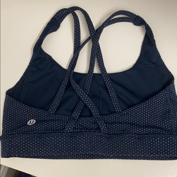 Lululemon Navy Dotted Energy Bra - Picture 2 of 3